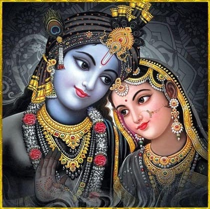 APM Radha Krishna Wall Sticker Fully Waterproof Vinyl Sticker self Adhesive for Living Room, Bedroom, Office, Kids Room 12X18 inches (RK7)