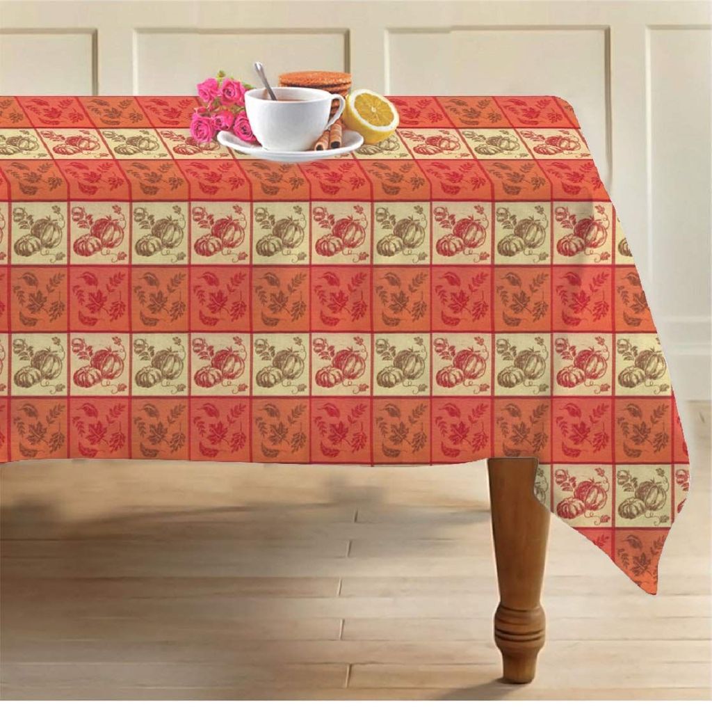 AIRWILL, 100% Cotton Designer Tablecloth/Teapoy Cloth, Sized by 140cm in Width and 180cm in Length. Use as 6/8 Seaters, Rectangles Shaped. Pack of 1 Piece - Towels | Buy online on ZillyBuy