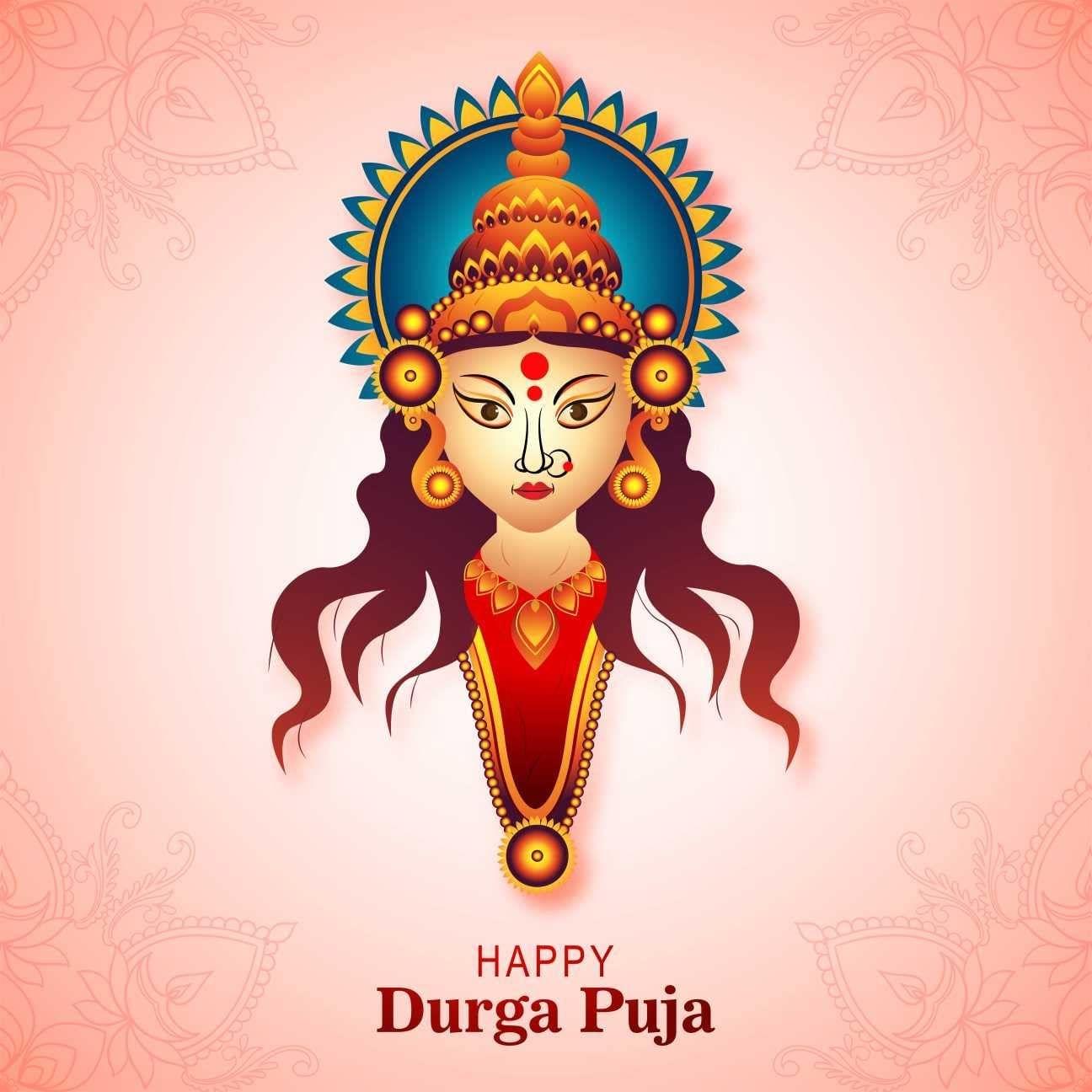 APM Durga Pooja Transparent Waterproof Sticker in 18x18 inches (DP10)