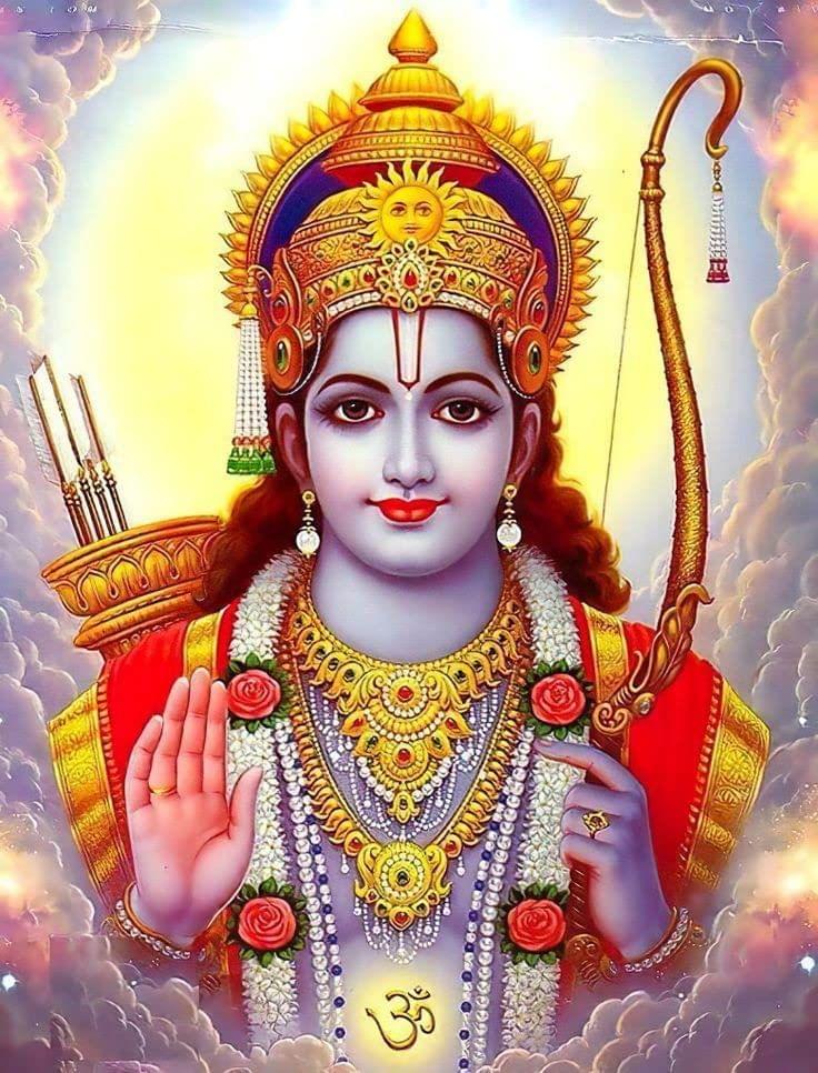 APM Lord Shree RAM Wall Sticker Fully Waterproof Vinyl Sticker self Adhesive for Living Room, Bedroom, Office, Kids Room 12X18 inches