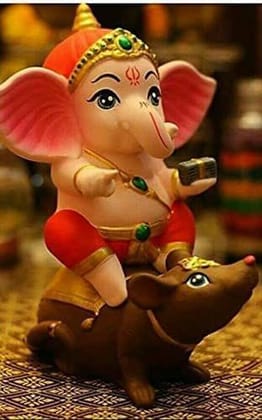 APM Ganpati Wall Sticker/Ganpati Bappa Fully Waterproof Vinyl Sticker self Adhesive for Living Room, Bedroom, Office, Kids Room, Hall (GP10)