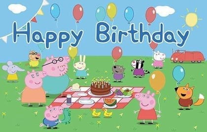 APM Peppa Pig Wall Sticker Fully Waterproof Vinyl Sticker self Adhesive for Living Room, Bedroom, Office, Kids Room 12X18 inches (PP17)