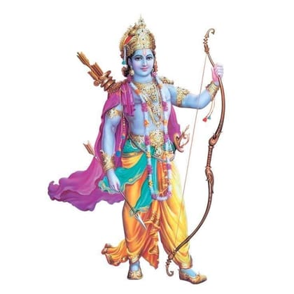 APM Lord Shree RAM Wall Sticker Fully Waterproof Vinyl Sticker self Adhesive for Living Room, Bedroom, Office, Kids Room 12X18 inches (R5)