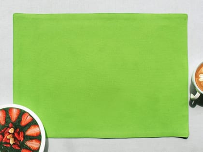 Airwill, Cotton Plain Pattern Dining Table Placemats, 33x48cms (Green) - Pack of 4 pcs