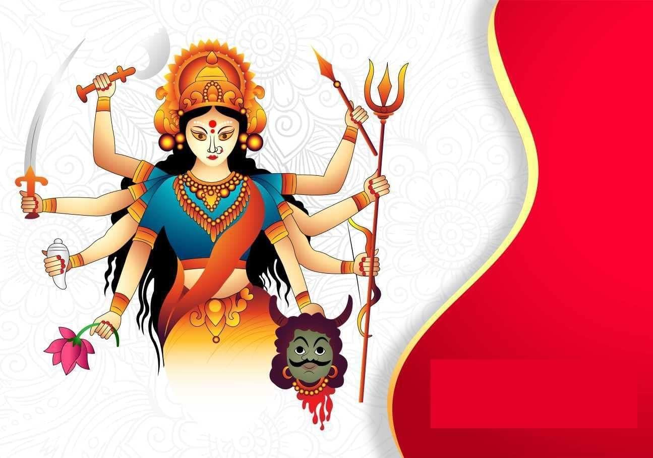 APM Durga Pooja Transparent Waterproof Sticker in 18x18 inches (DP8)