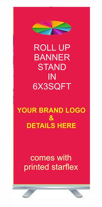 APM ROLL UP STANDEE WITH ECO SOLVENT PRINT FOR OUTDOOR AND INDOOR USE, IN SIZE6X3 APM ROLL UP STANDEE WITH ECO SOLVENT PRINT FOR OUTDOOR AND INDOOR USE, IN SIZE6X3