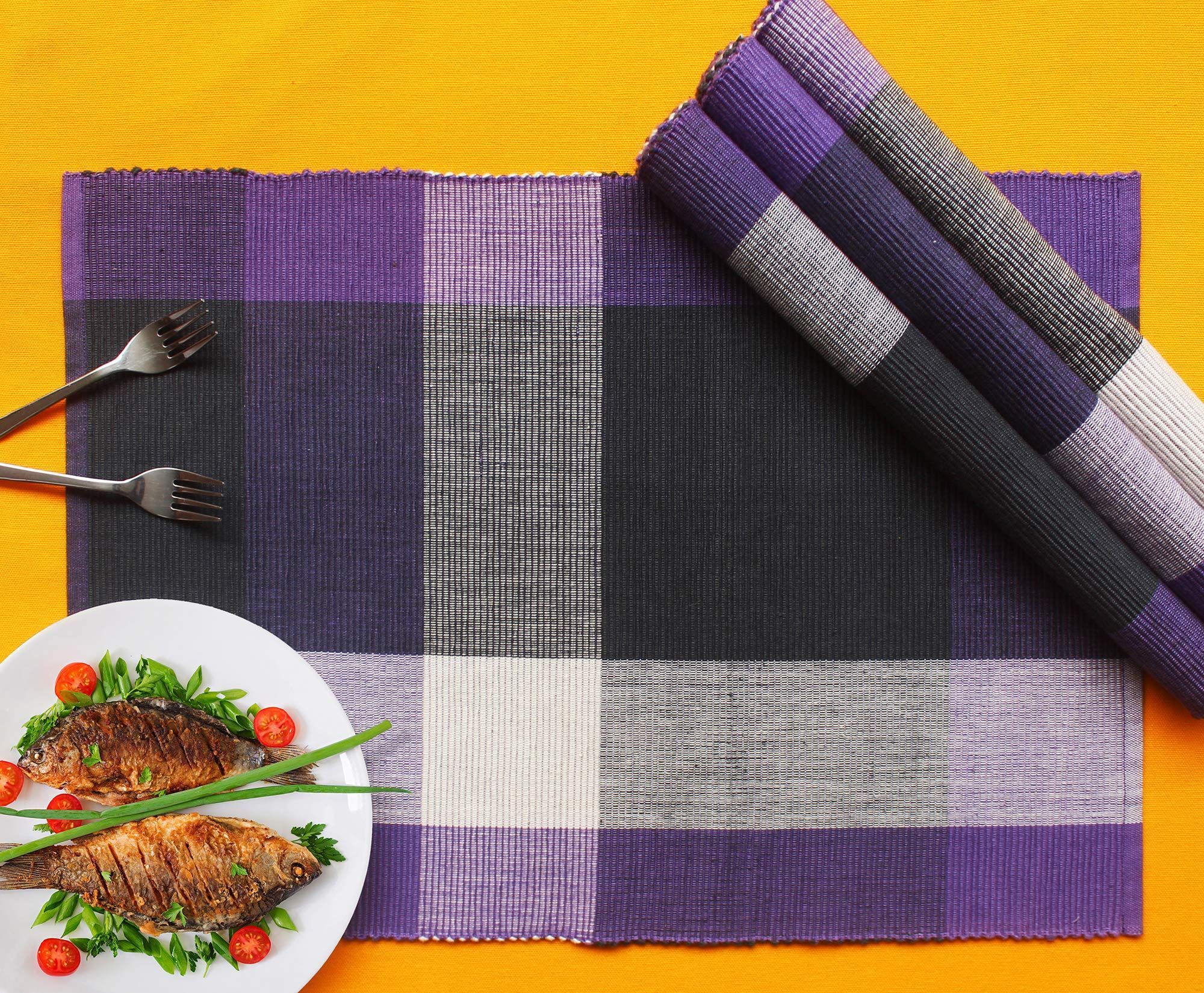 Airwill ? Cotton Dining Table Placemats ( Multicolor , Pack of 4)