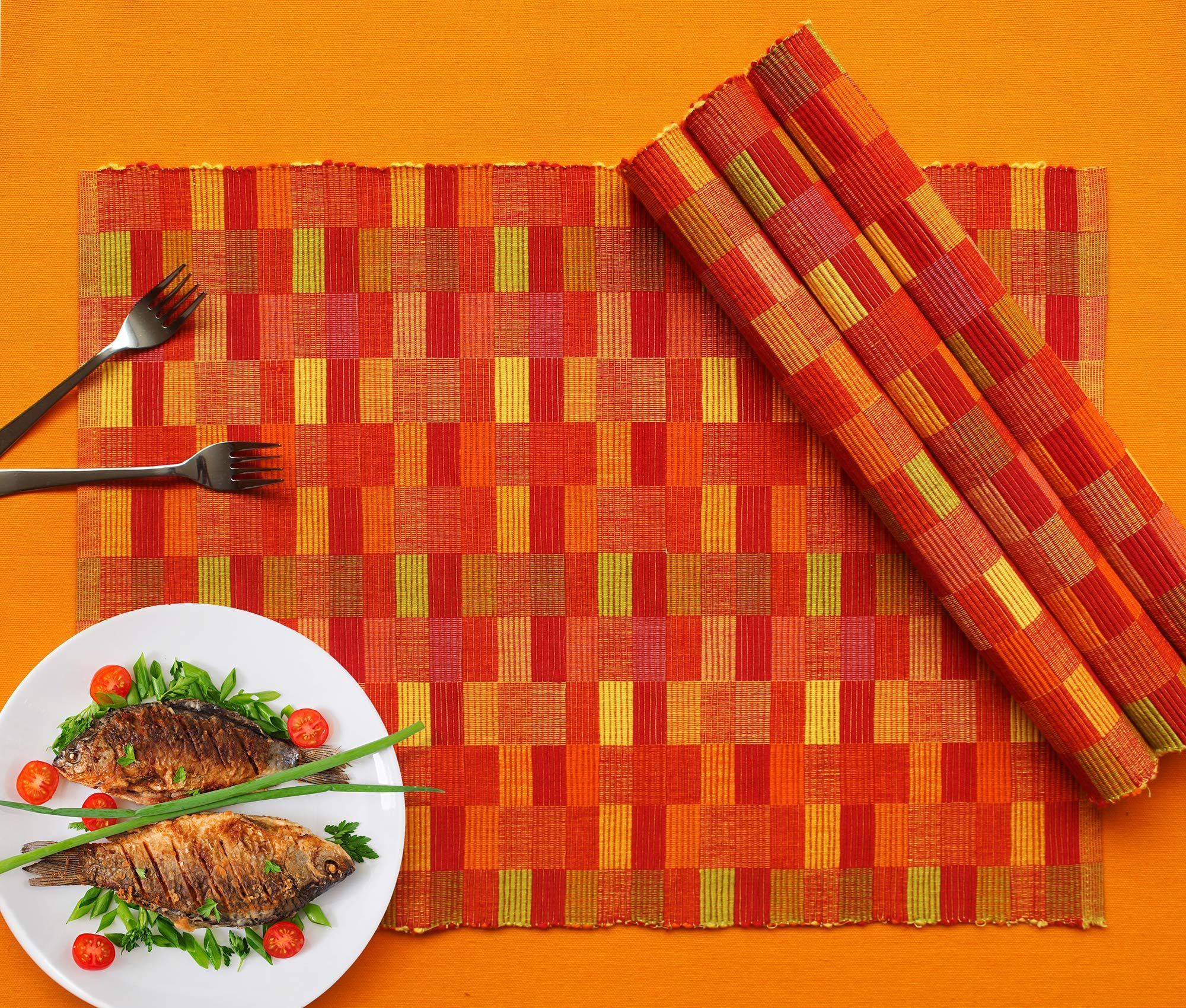 Airwill ? Cotton Dining Table Placemats (Multicolor, Pack of 4)