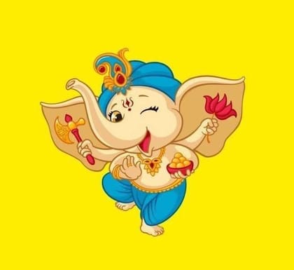 APM Ganpati Wall Sticker/Ganpati Bappa Fully Waterproof Vinyl Sticker self Adhesive for Living Room, Bedroom, Office, Kids Room 12X18 inches
