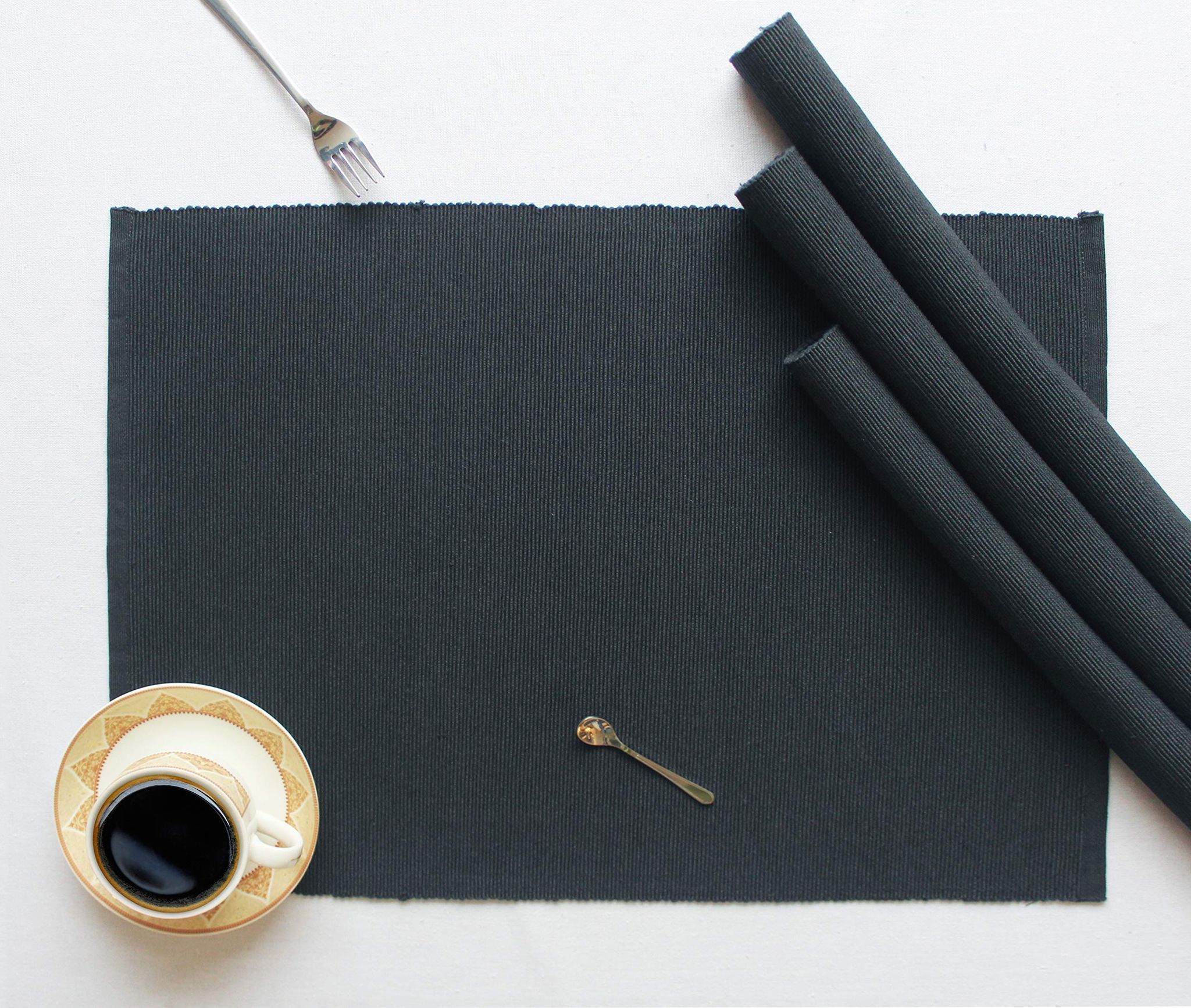 Airwill ? Cotton Dining Table Placemats (Dark Blue, Pack of 4)