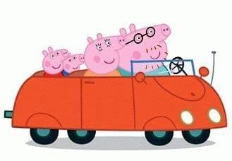 APM Peppa Pig Wall Sticker Fully Waterproof Vinyl Sticker self Adhesive for Living Room, Bedroom, Office, Kids Room 12X18 inches