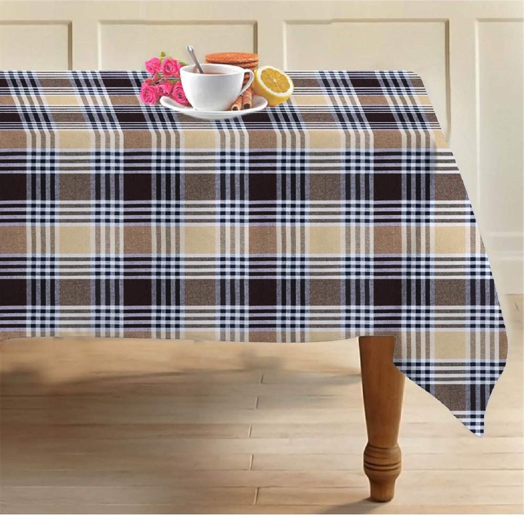 AIRWILL, 100% Cotton Designer Checks Tablecloth/Teapoy Cloth, Sized by 58 inches in Width and 90 inches in Length. Use as 6/8 Seaters, Rectangles Shaped. Pack of 1 Piece. - Towels | Buy online on ZillyBuy