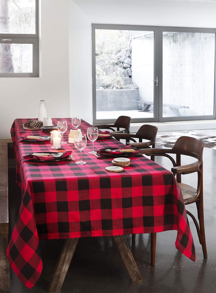 AIRWILL Branded, 100% Cotton Christmas Color Handloom Checks Weaved Designed Table Cloth 60x90 inches, for Big Size Rectangle Table Cloth. - Towels | Buy online on ZillyBuy