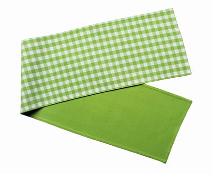 Airwill, Cotton Checkered Pattern Table Runner 30x152cm (Green) - Pack of 1