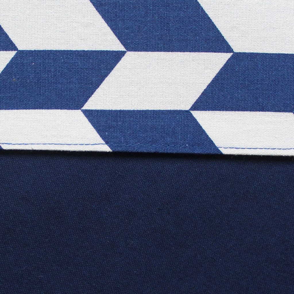 Airwill Cotton Classic Diamond Royal Blue Desinged Geometric Pattern Table Runner Length 152cm (Blue, Pack of 1)