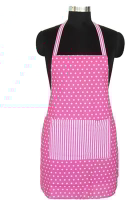 Airwill, 100% Cotton Designer Self Designed Bib Apron, Sized 65cm in Width and 80cm in Length with 2 Long Straps on Both Sides and Adjustable Buckle on Top. Pack of 1 pc