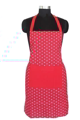 Airwill, 100% Cotton Designer Self Designed Bib Apron, Sized 65cm in Width and 80cm in Length with 2 Long Straps on Both Sides and Adjustable Buckle on Top. Pack of 1 pc