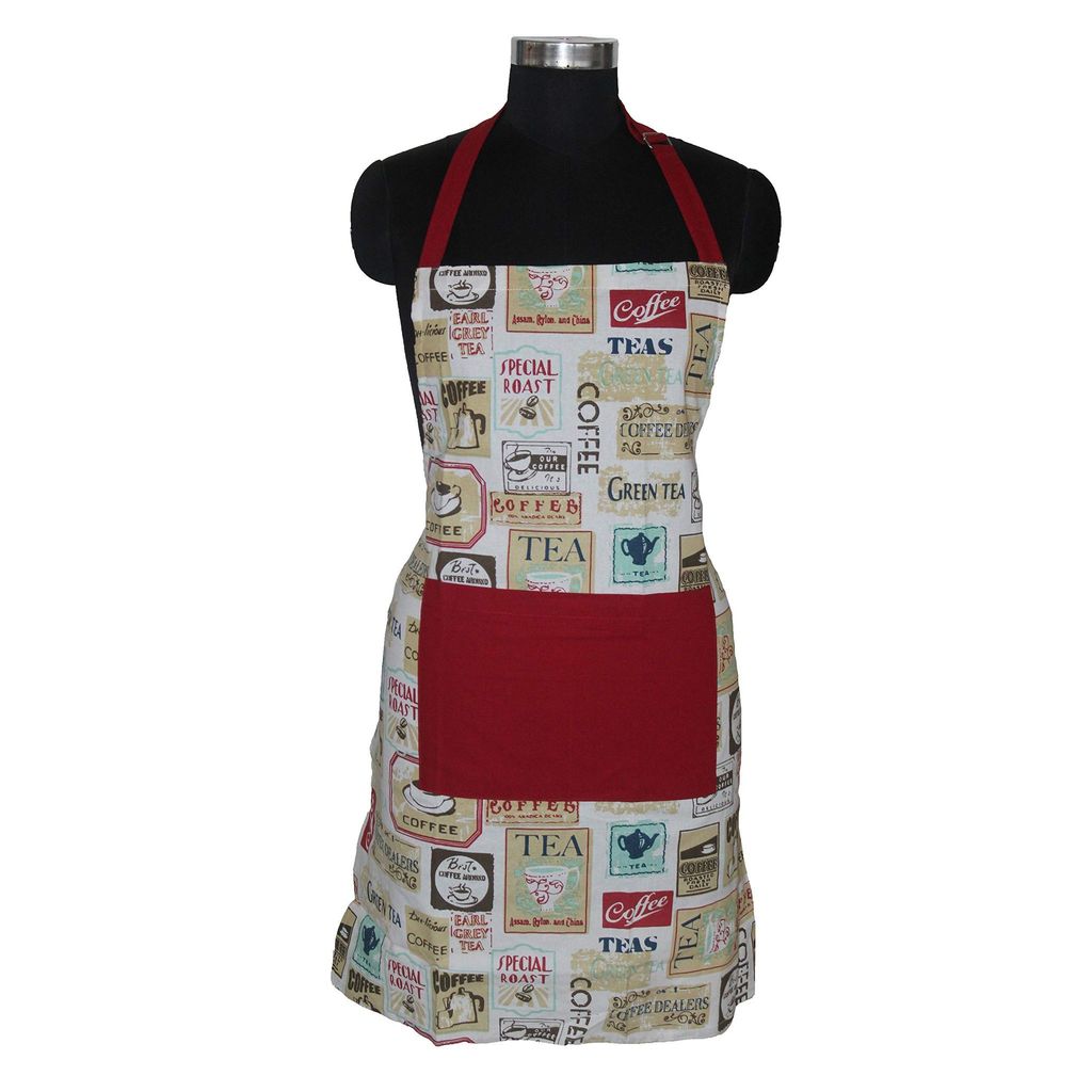 Airwill, 100% Cotton Designer Self Designed Bib Apron, Sized 65cm in Width and 80cm in Length with 2 Long Straps on Both Sides and Adjustable Buckle on Top. Pack of 1 pc - Dupattas & Shawls | Buy online on ZillyBuy