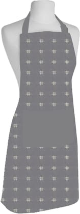 AIRWILL, 100% Cotton Designer Jacquard Dobby Weaved Aprons, Sized 65cm in Width & 80cm in Length with 1 Center Pocket, Adjustable Buckle on Top and 2 Long Ties on Both 2 Sides. Pack of 1 piece