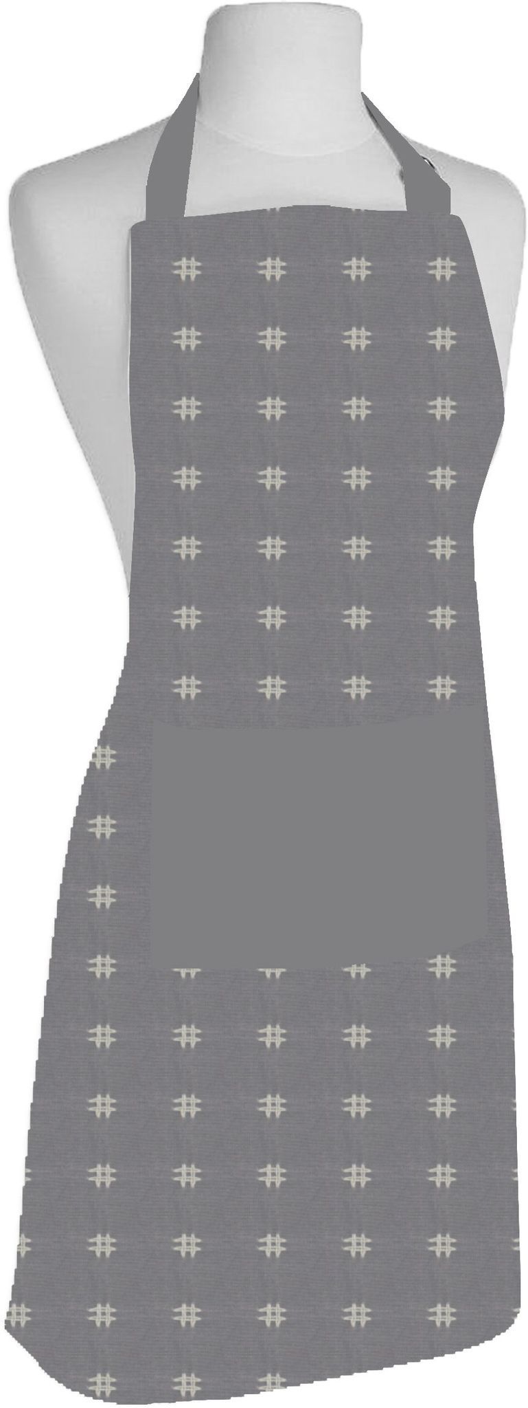 AIRWILL, 100% Cotton Designer Jacquard Dobby Weaved Aprons, Sized 65cm in Width & 80cm in Length with 1 Center Pocket, Adjustable Buckle on Top and 2 Long Ties on Both 2 Sides. Pack of 1 piece