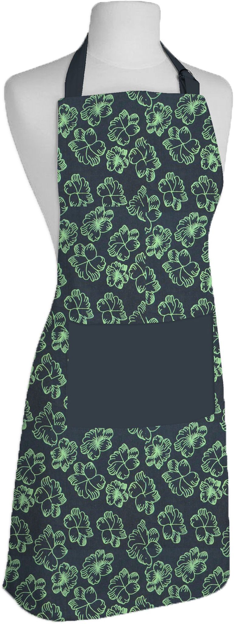 Airwill, 100% Cotton Designer Printed Aprons, Sized 65cm in Width & 80cm in Length with 1 Center Pocket, Adjustable Buckle on Top and 2 Long Ties on Both 2 Sides. Pack of 1 Piece