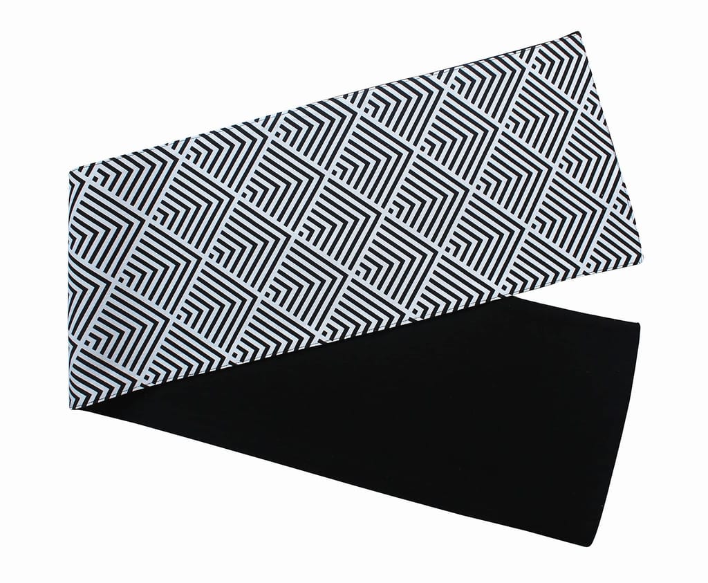 Airwill, Cotton Geometric Pattern Table Runner 30x152cm (Black) - Pack of 1