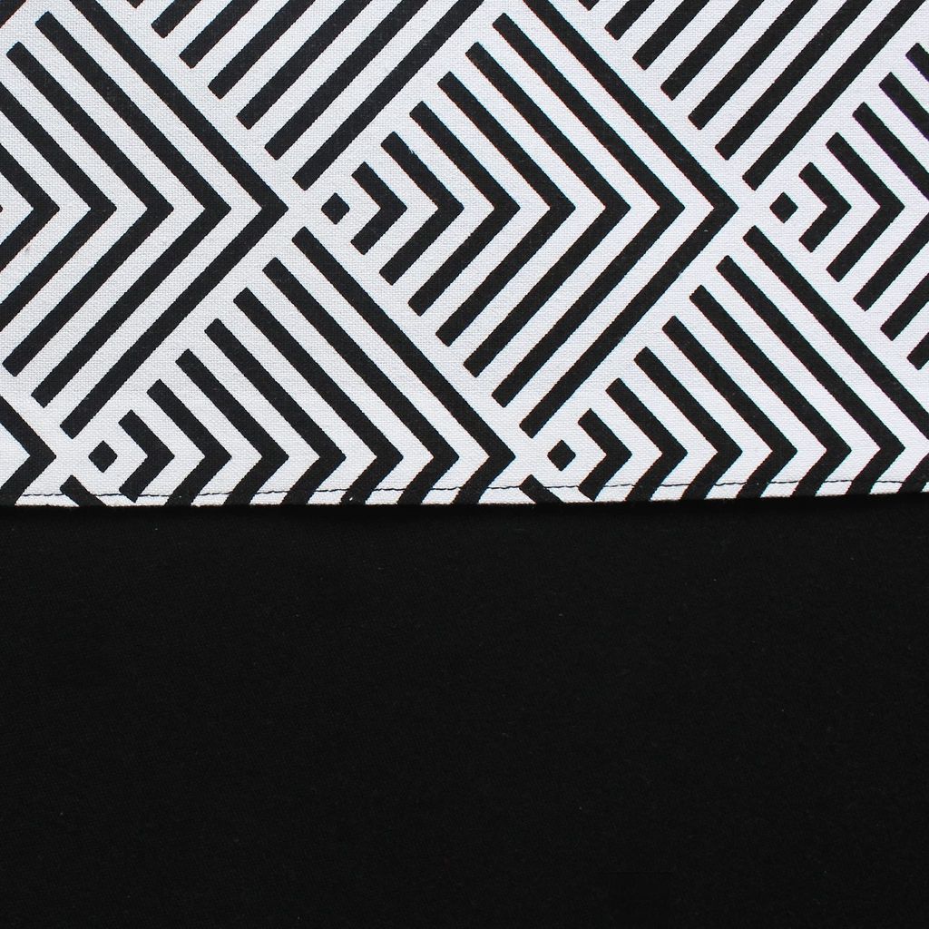 Airwill, Cotton Geometric Pattern Table Runner 30x152cm (Black) - Pack of 1