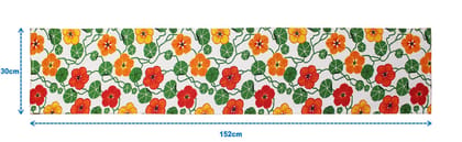 Airwill, Cotton Floral Pattern Table Runner 30x152cm (Orange,Green) - Pack of 1