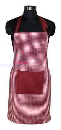 Airwill, 100% Cotton Designer Printed Aprons, Sized 65cm in Width & 80cm in Length with 1 Center Pocket, Adjustable Buckle on Top and 2 Long Ties on Both 2 Sides. Pack of 1 Piece