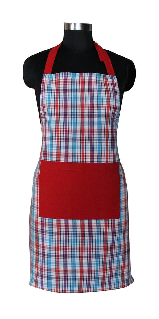 Airwill, 100% Cotton Yarn-Dyed Designer Weaved Aprons, Sized 65cm in Width & 80cm in Length with 1 Center Pocket, Adjustable Buckle on Top and 2 Long Ties On Both 2 Sides. Pack of 1 Piece - Towels | Buy online on ZillyBuy