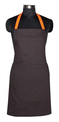 AIRWILL, 100% Cotton Designer Solid Aprons, Sized 65cm in Width & 80cm in Length with 1 Center Pocket, Adjustable Buckle on Top and 2 Long Ties on Both 2 Sides. Pack of 10 piece