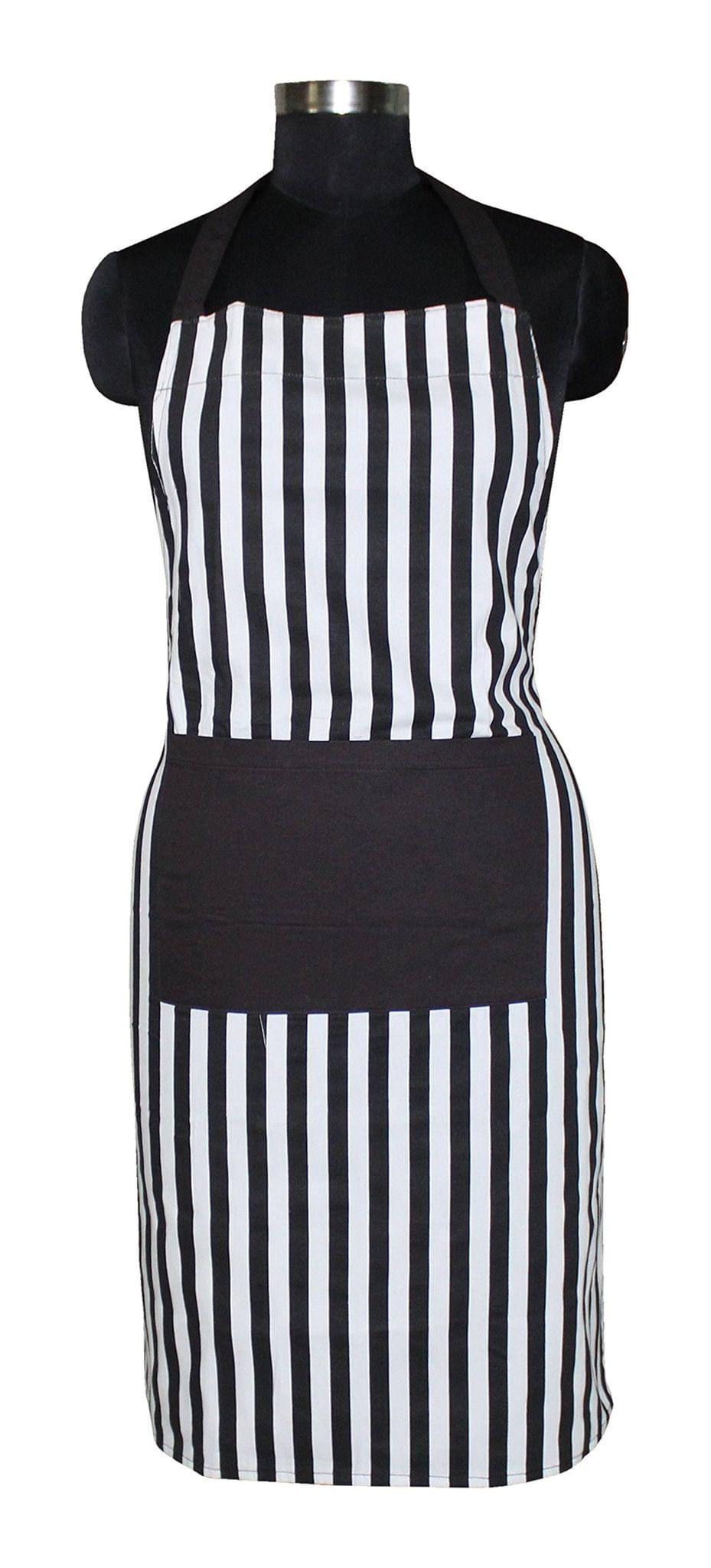 AIRWILL, 100% Cotton Designer Printed Aprons, Sized 65cm in Width & 80cm in Length with 1 Center Pocket, Adjustable Buckle on Top and 2 Long Ties on Both 2 Sides. Pack of 1 piece