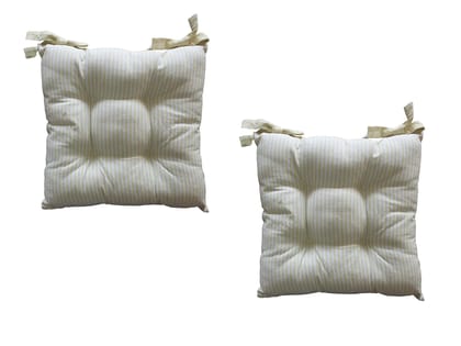AIRWILL Cotton & Polyfibre ChairCushions/Chairpads Pack of 2 pcs