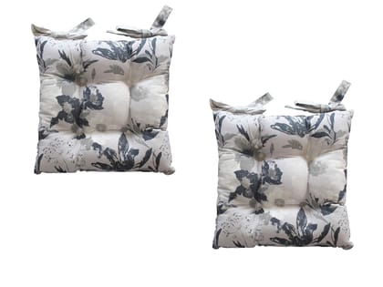 AIRWILL Cotton & Polyfibre ChairCushions/Chairpads Pack of 2 pcs