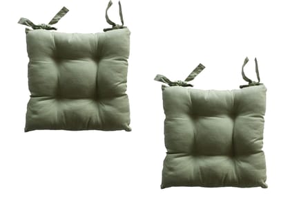AIRWILL Cotton & Polyfibre ChairCushions/Chairpads Pack of 2 pcs