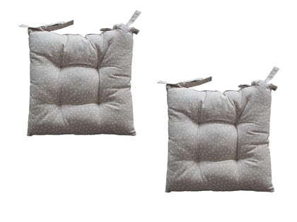 AIRWILL Cotton & Polyfibre ChairCushions/Chairpads Pack of 2 pcs