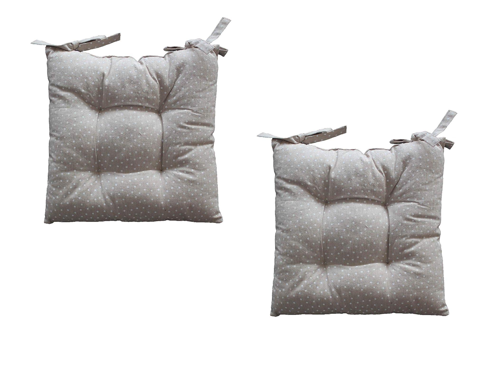 AIRWILL Cotton & Polyfibre ChairCushions/Chairpads Pack of 2 pcs