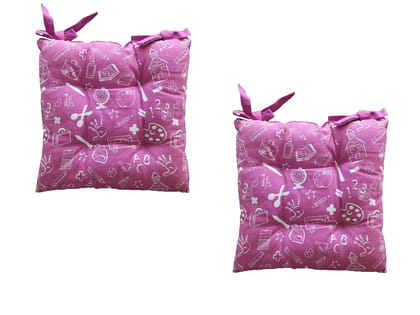 AIRWILL Cotton & Polyfibre ChairCushions/Chairpads Pack of 2 pcs