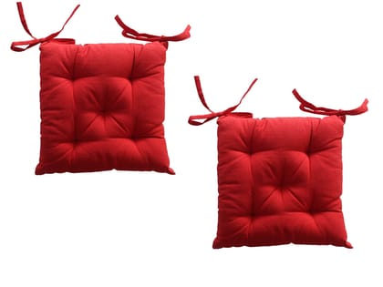AIRWILL Cotton & Polyfibre ChairCushions/Chairpads Pack of 2 pcs