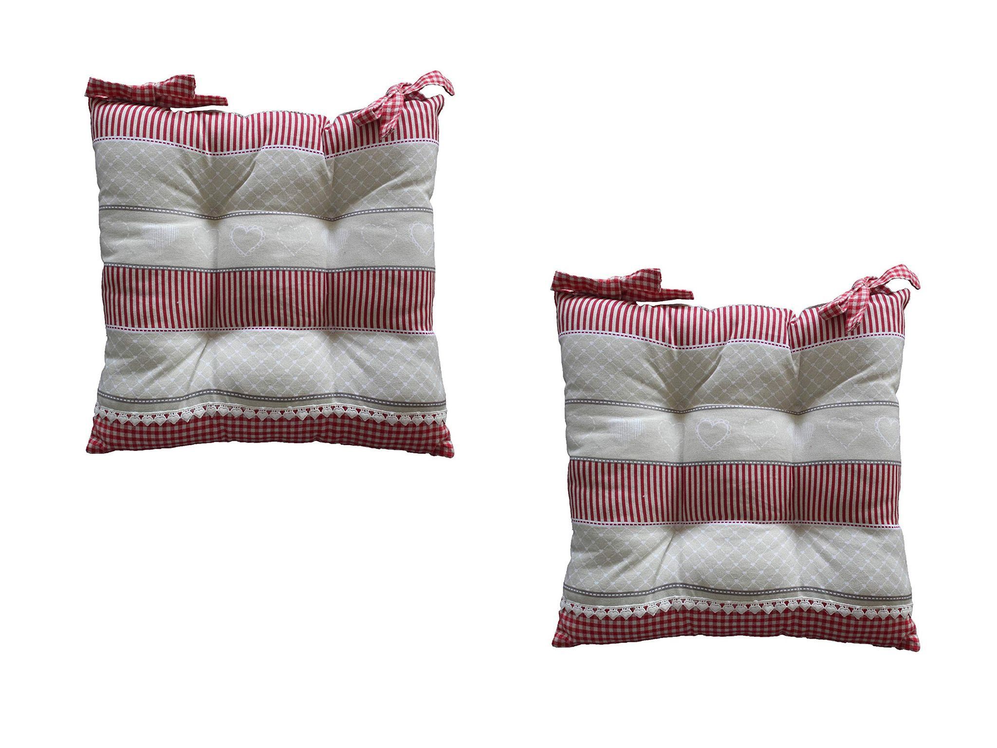 AIRWILL Cotton & Polyfibre ChairCushions/Chairpads Pack of 2 pcs