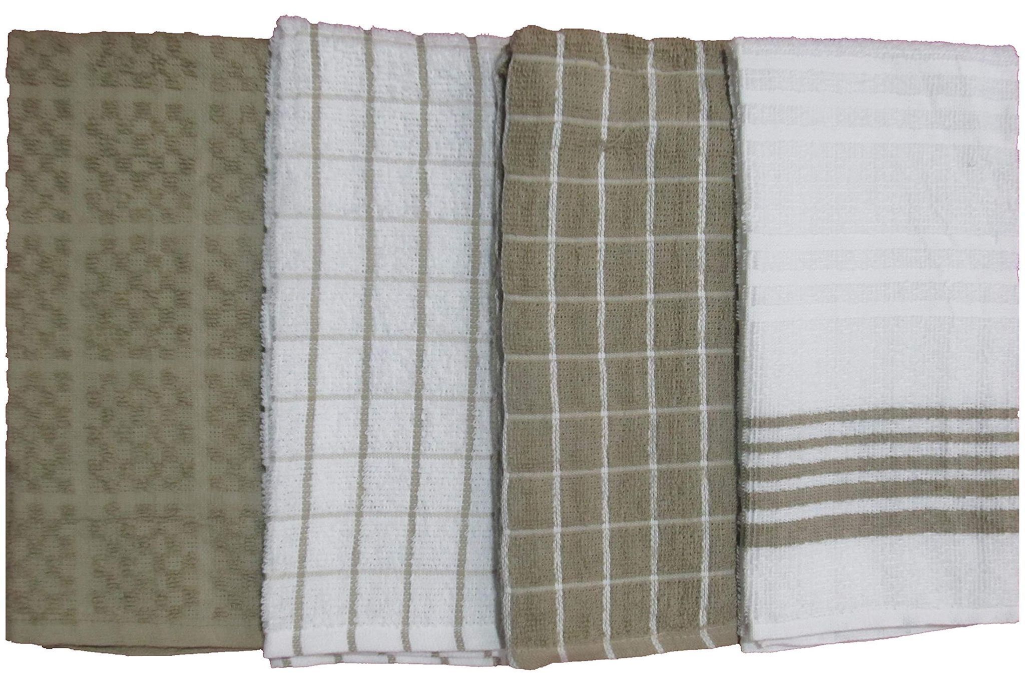 Airwill Branded 100% Cotton Kitchen Towels Pack of 4 pcs