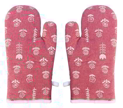 Airwill, Cotton Heart Resistant Oven Gloves (Pack of 2 Pieces)