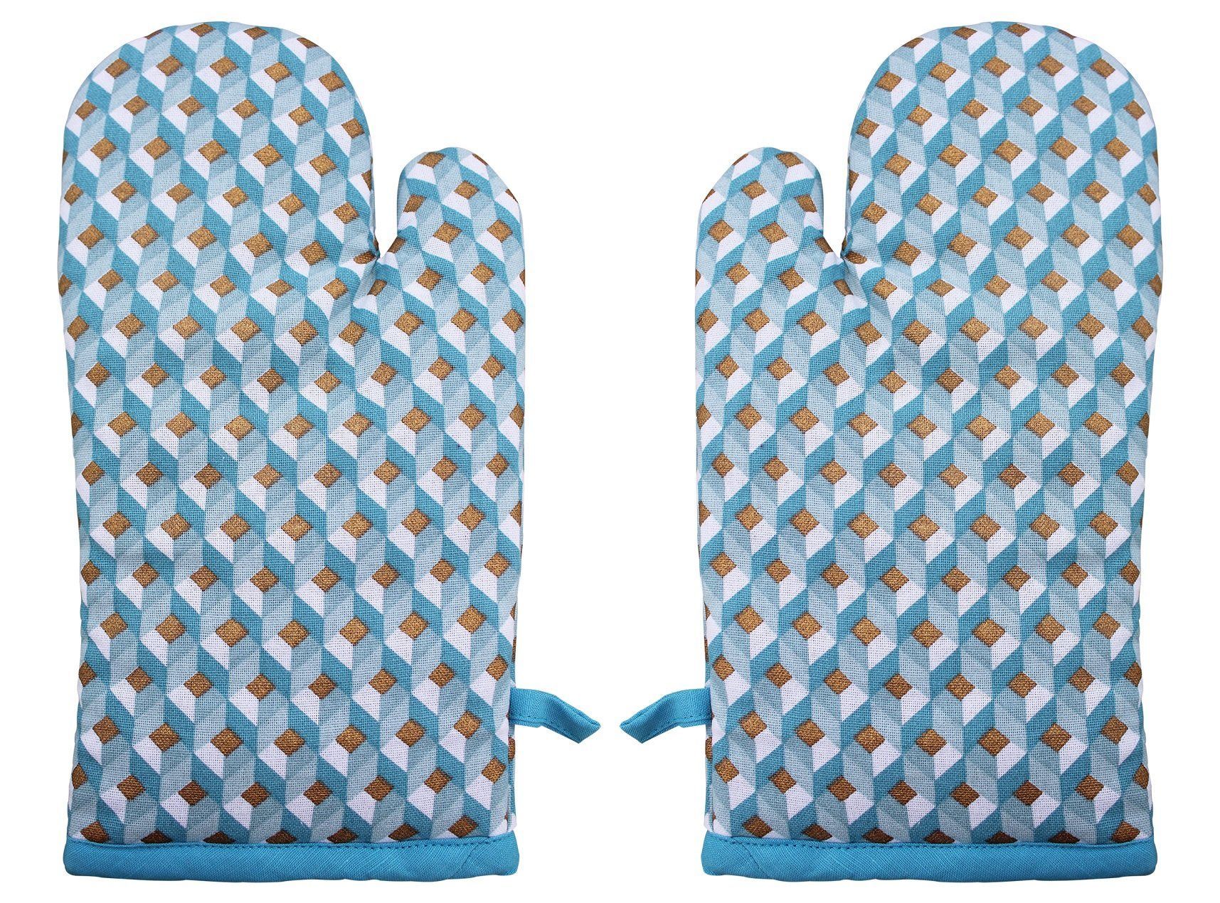 Airwill, Cotton Heart Resistant Oven Gloves (Pack of 2 Pieces)