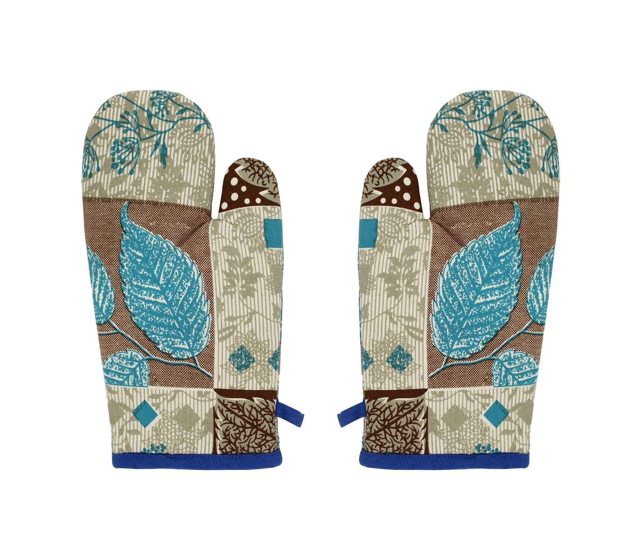 AIRWILL, 100% Cotton Kitchen Padded Oven Gloves, Mitts (Pack of 2)