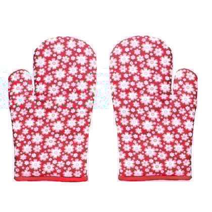 AIRWILL, 100% Cotton Kitchen Padded Oven Gloves, Mitts (Pack of 2)