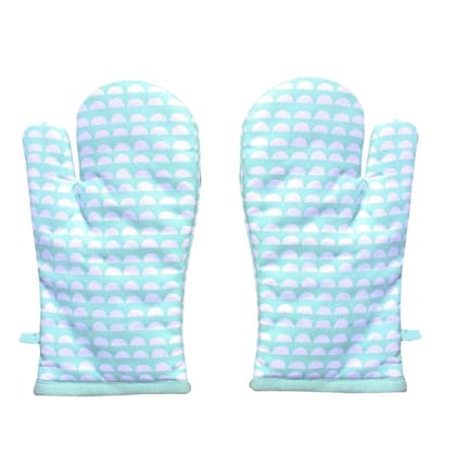 AIRWILL, 100% Cotton Kitchen Padded Oven Gloves, Mitts (Pack of 2)