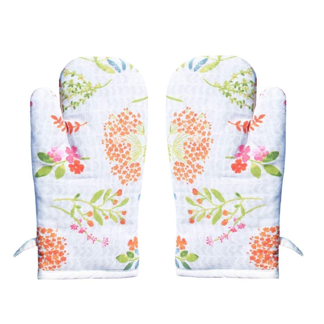 AIRWILL, 100% Cotton Kitchen Padded Oven Gloves, Mitts (Pack of 2)