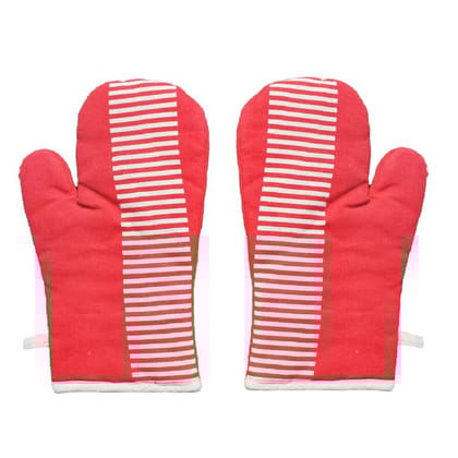 AIRWILL, 100% Cotton Kitchen Padded Oven Gloves, Mitts (Pack of 2)