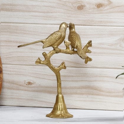 ARTVARKO Brass Love Birds On Tree Love Couple Showpiece