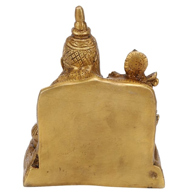 ARTVARKO Buddha Statue Blessing Brass with Multicolor Stone Handwork Home Décor